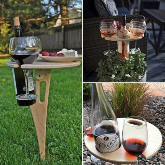 (Copy) Mini Table à Vin Pliante Pour jardin, plage